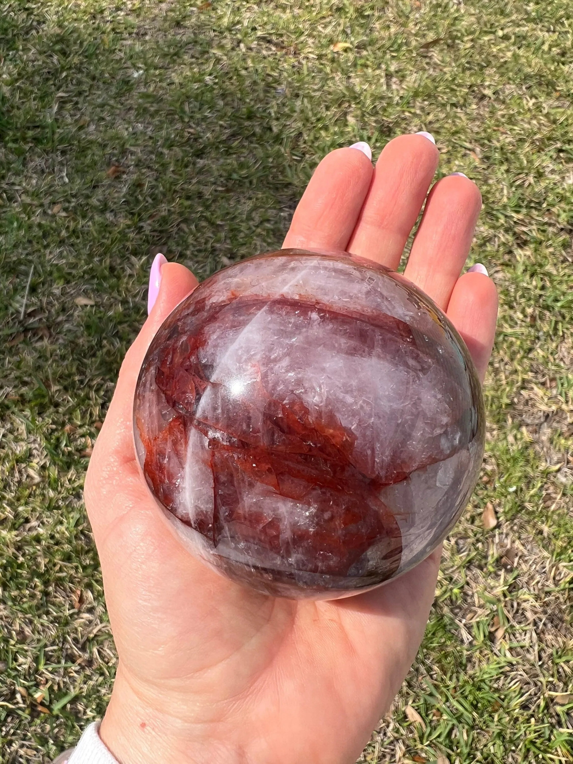 Fire Quartz 74mm sphere