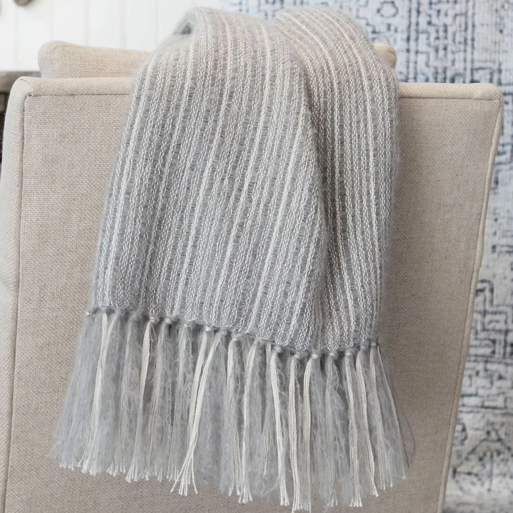 Foggy Morning Mohair & Silk Throw