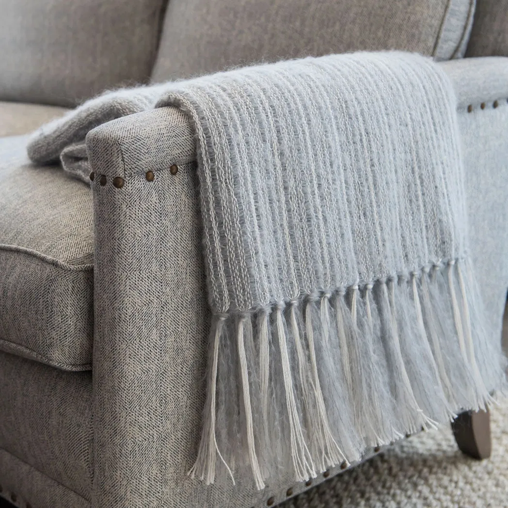 Foggy Morning Mohair & Silk Throw