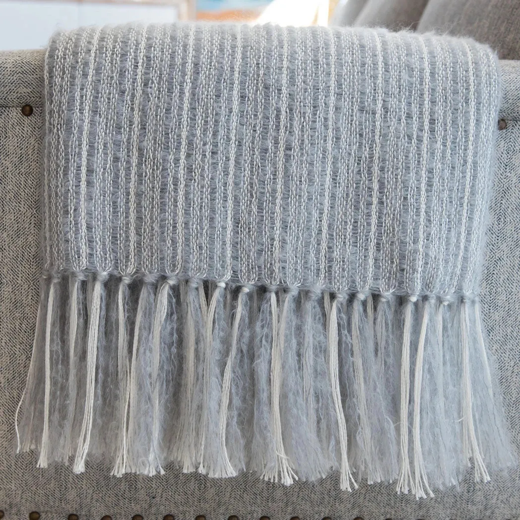 Foggy Morning Mohair & Silk Throw