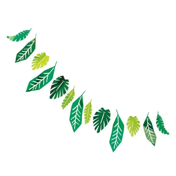 Foil Safari Leaves Party Garland 7ft