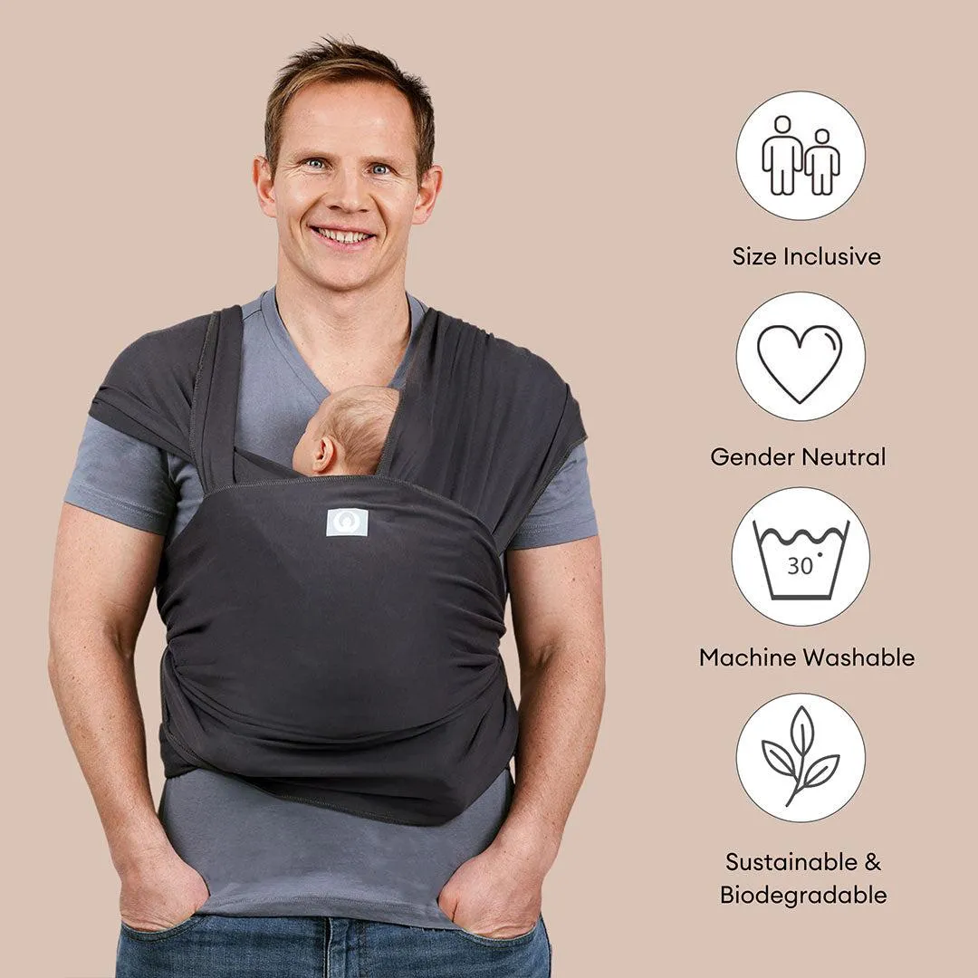 Gaia Stretchy Baby Wrap Carrier - Organic Cotton - Graphite