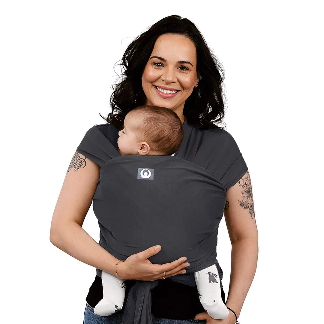 Gaia Stretchy Baby Wrap Carrier - Organic Cotton - Graphite