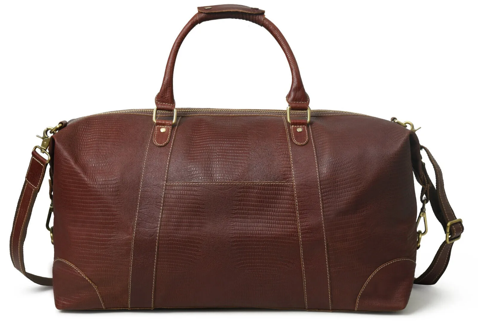 Genuine Cowhide Leather Travel Gym Duffle Bag