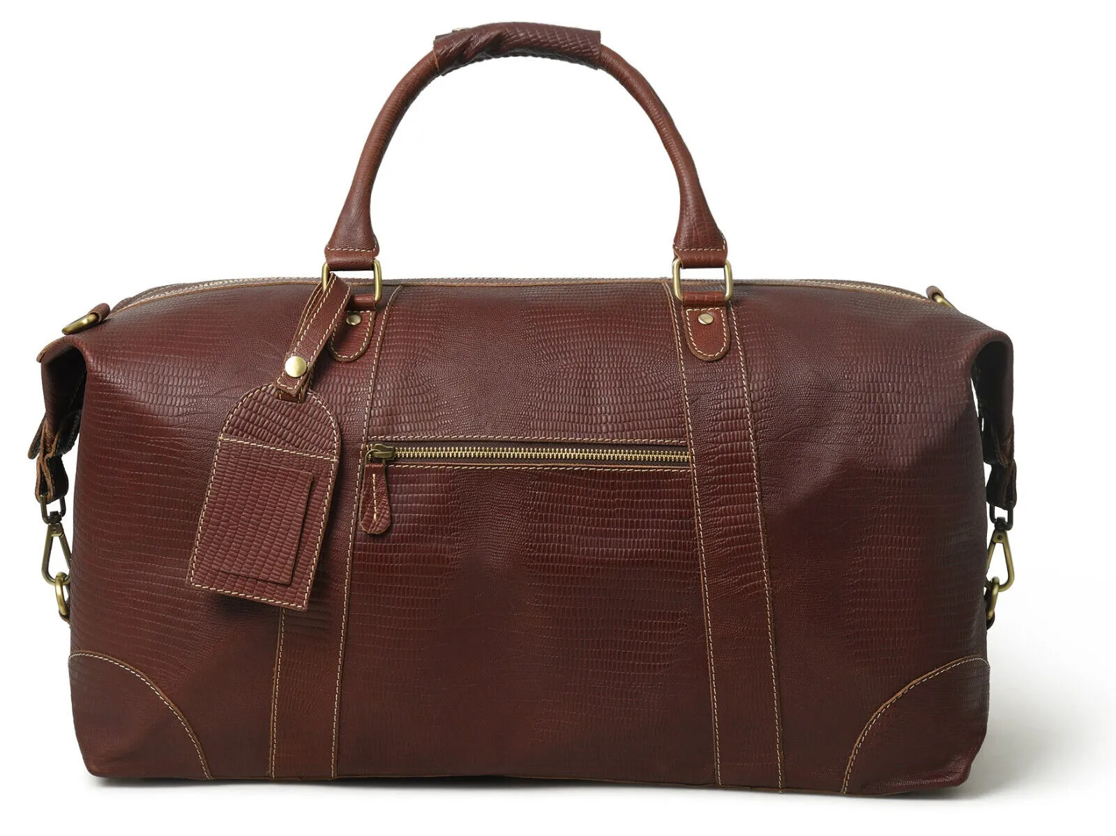 Genuine Cowhide Leather Travel Gym Duffle Bag