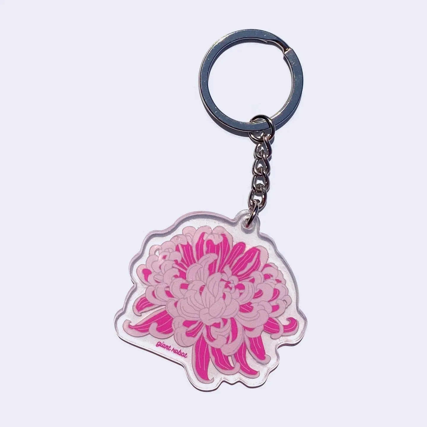 Giant Robot - Chrysanthemum Flower Charm Keychain