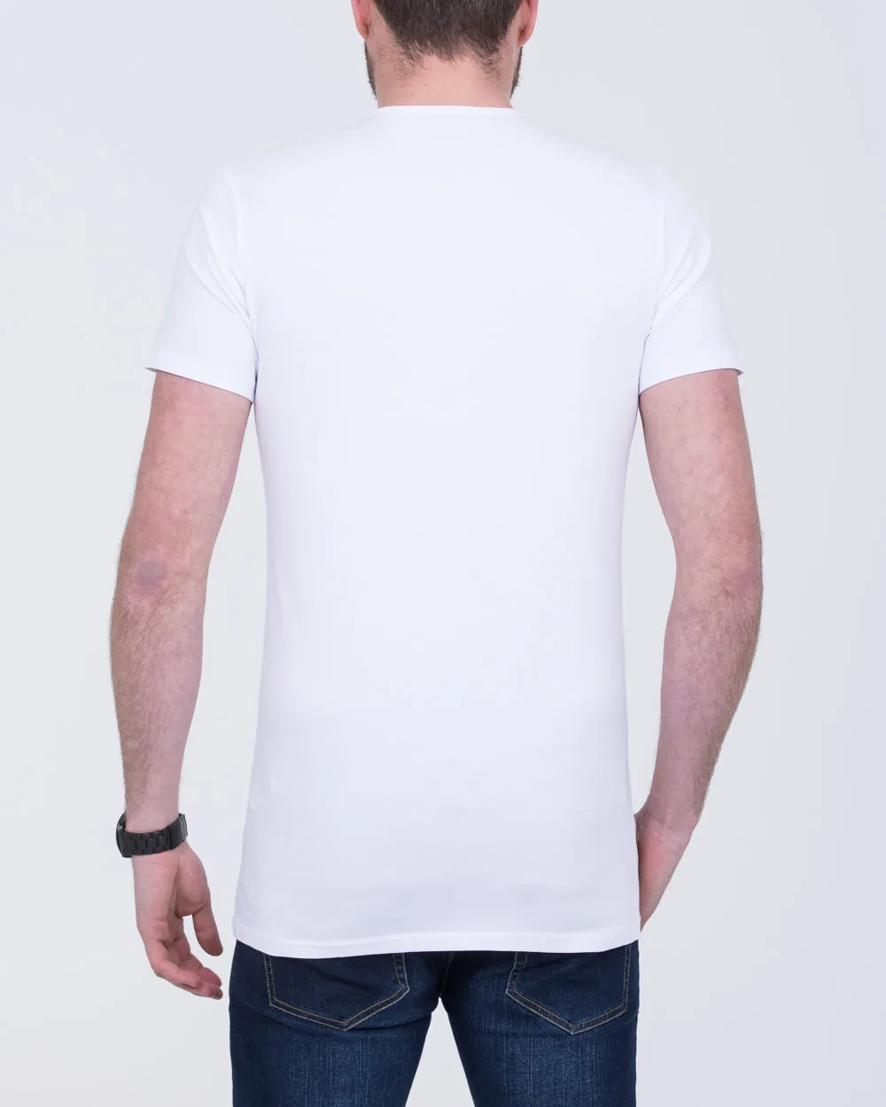 Girav Fitted Tall T-Shirt (white) Twin Pack