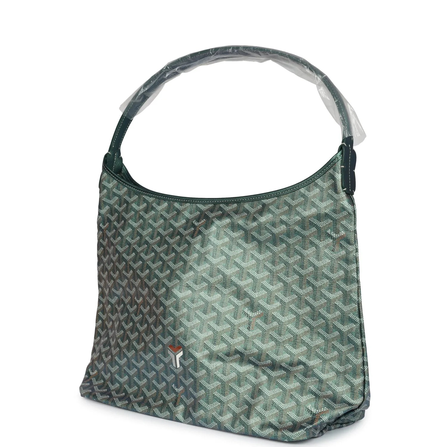 Goyard Goyardine Pearly Green Boheme PM Hobo Bag Palladium Hardware