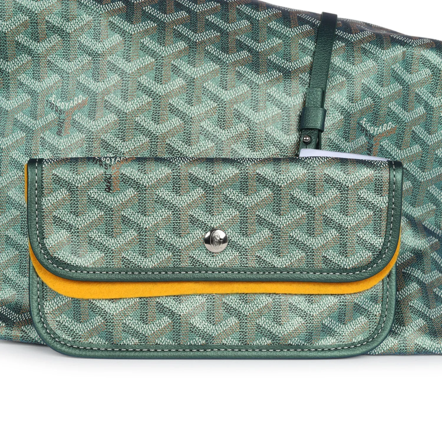 Goyard Goyardine Pearly Green Boheme PM Hobo Bag Palladium Hardware