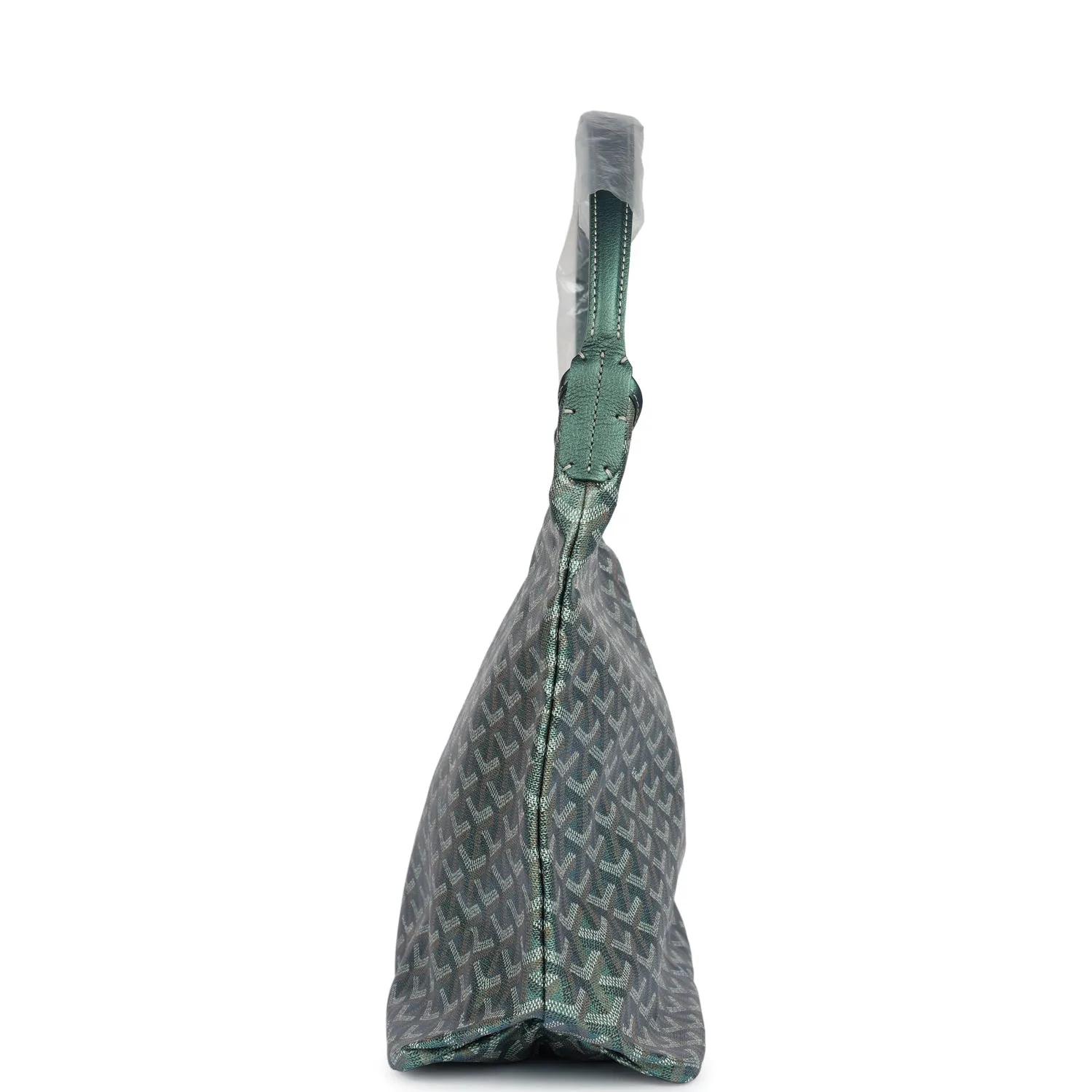 Goyard Goyardine Pearly Green Boheme PM Hobo Bag Palladium Hardware