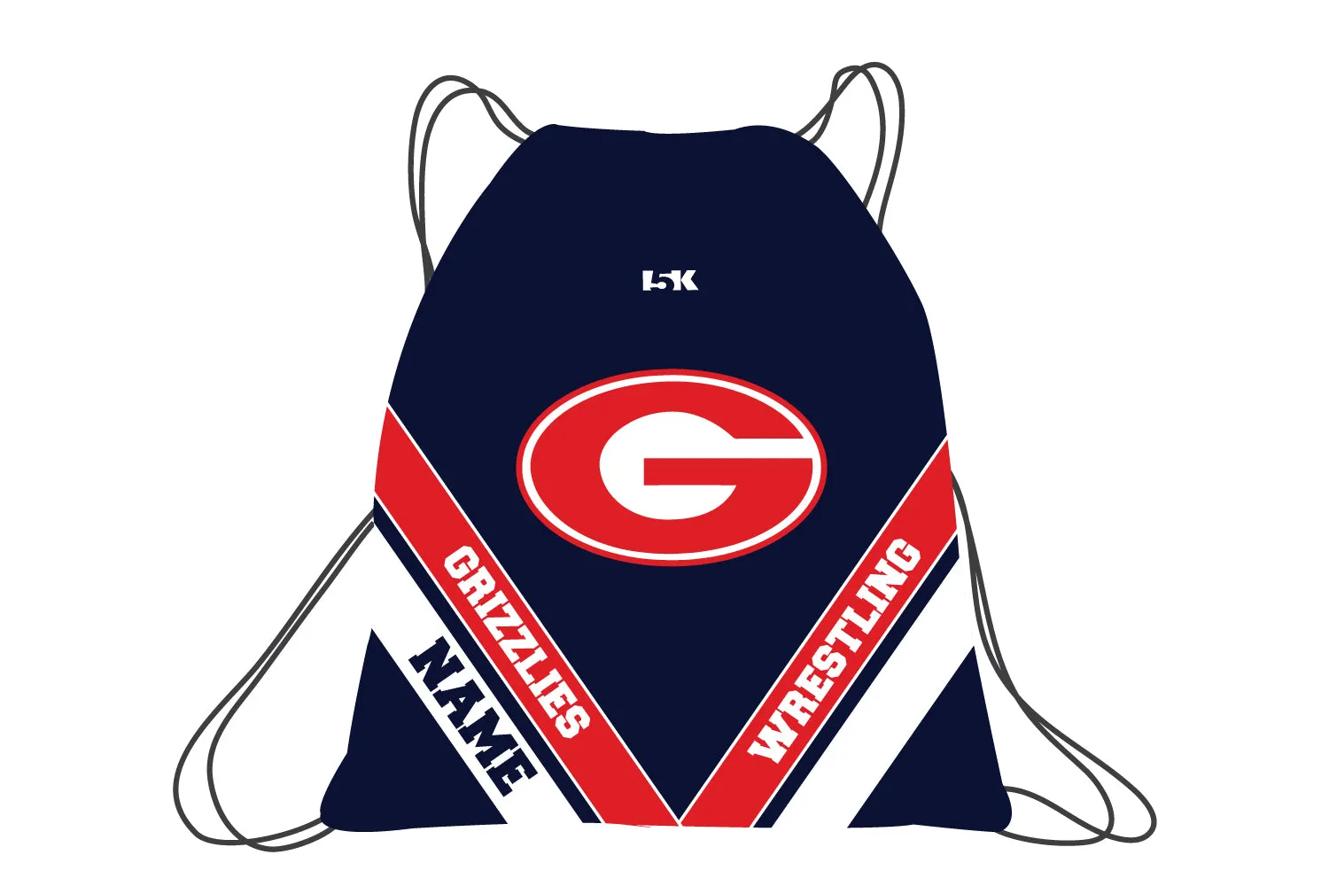 Grassfield Grizzlies Wrestling Sublimated Drawstring Bag