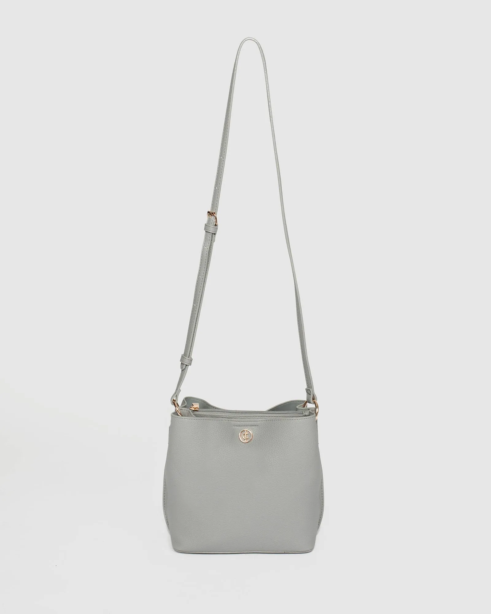 Grey Harsha Disc Bucket Bag