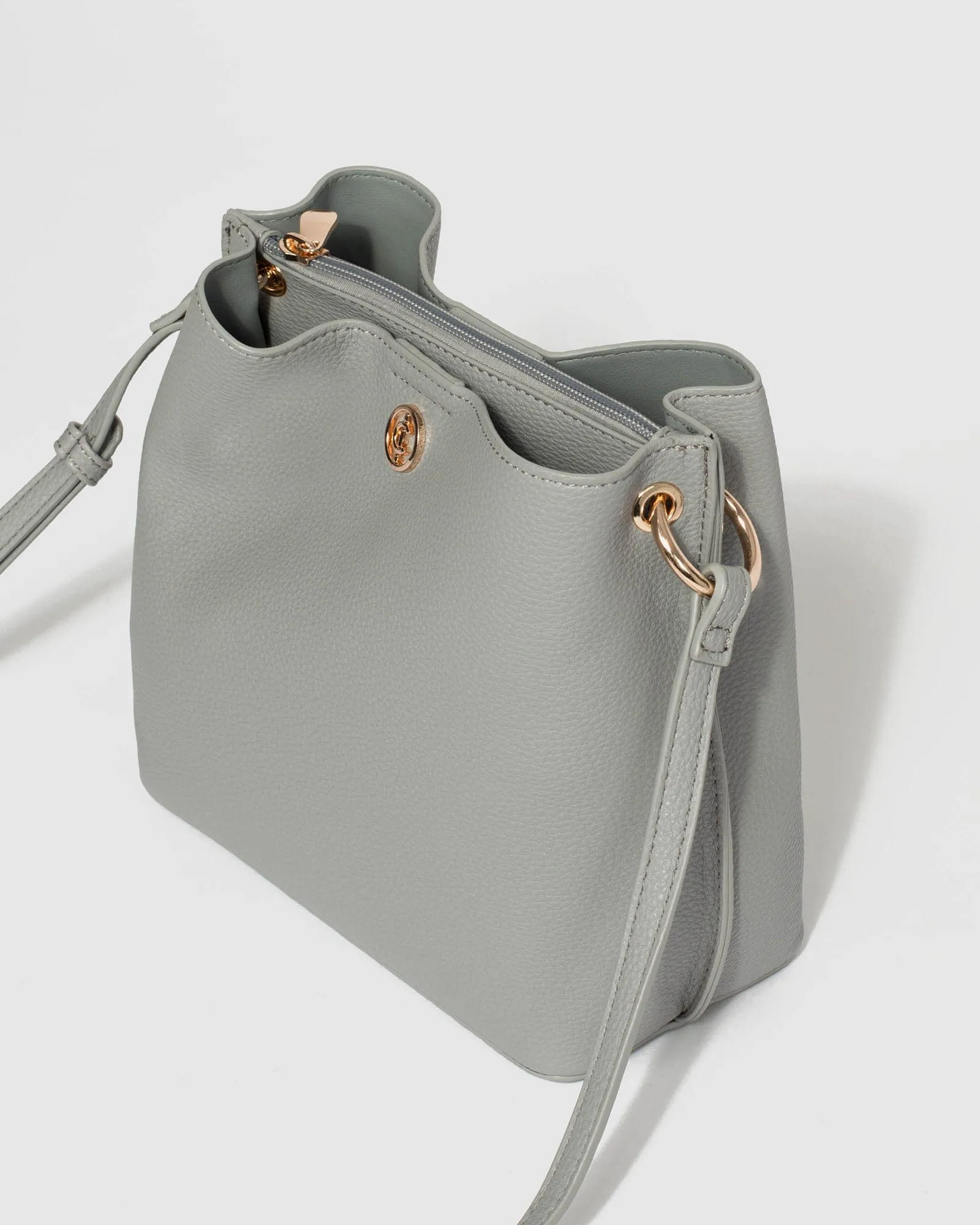 Grey Harsha Disc Bucket Bag