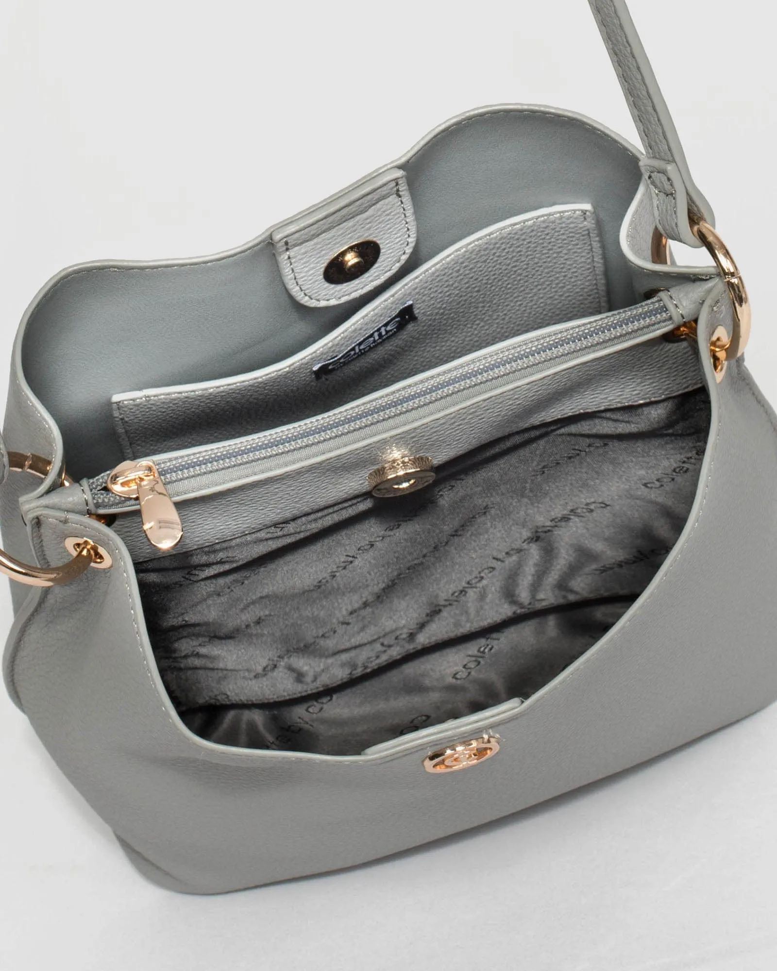 Grey Harsha Disc Bucket Bag