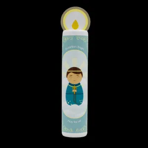 Guardian Angel (boy) Wooden Prayer Candle