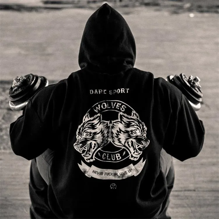 GYM KONGO ATHLETIC BODYBUILDING WOLVES HOODIE SWEATSHIRTS