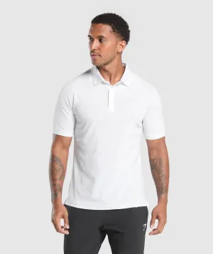 Gymshark Performance Polo Shirt - White