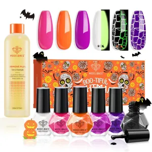 Halloween Cracked Nail Polish Mini Set & PleaSCENT Removal Plus Liquid Duo