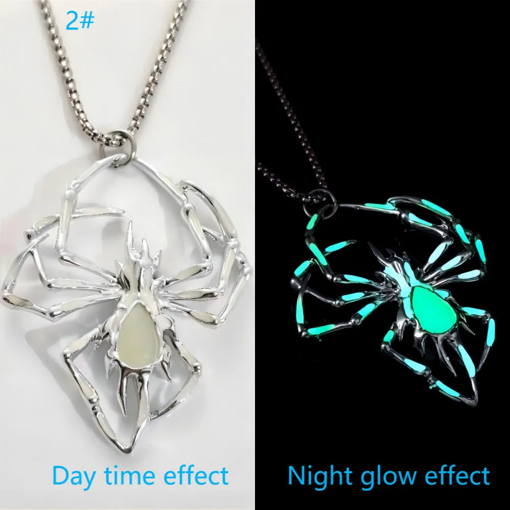 Halloween Creative Stereo Luminous Spider Necklace