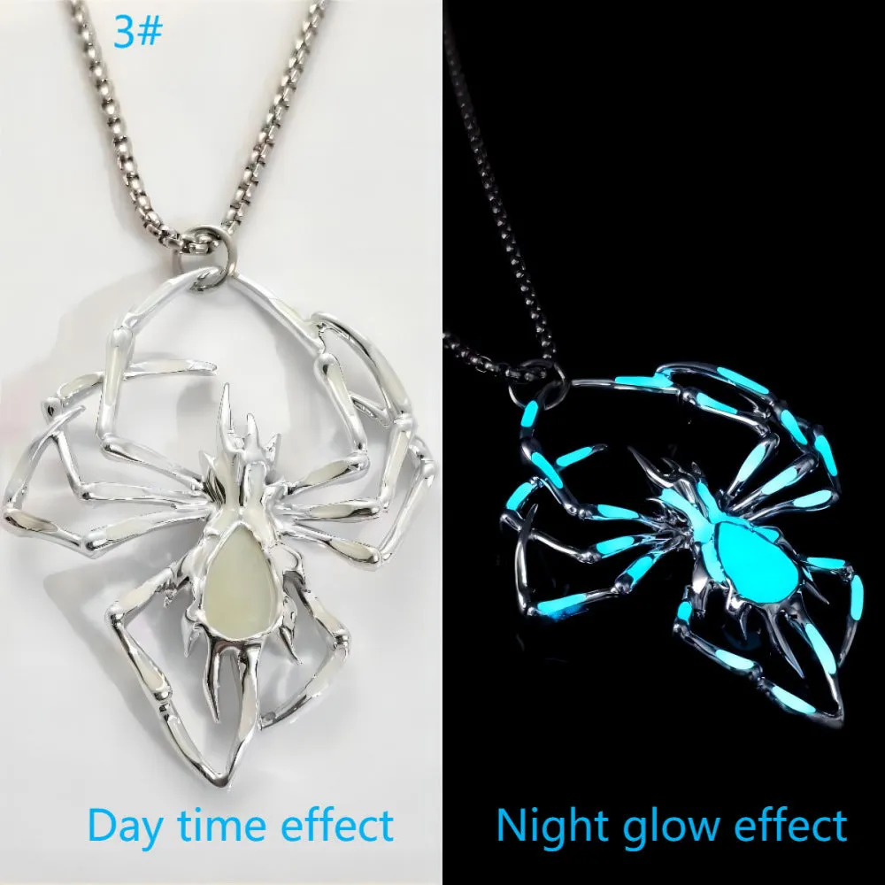 Halloween Creative Stereo Luminous Spider Necklace