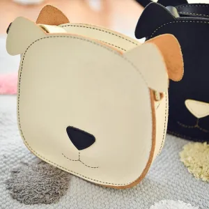 Handmade Leather Cute Dog Round Bag Shoulder Bag Personalized Monogrammed Gift Custom Crossbody Bag Purse Shoulder Bag Purse