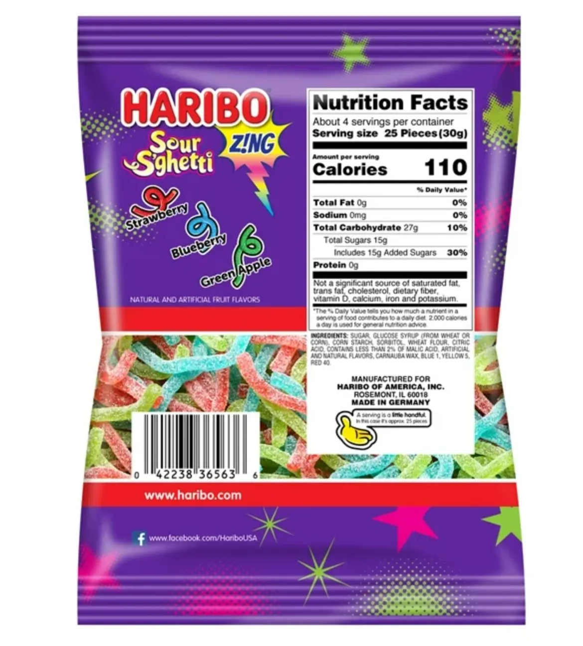 Haribo Zing Sour Sghetti