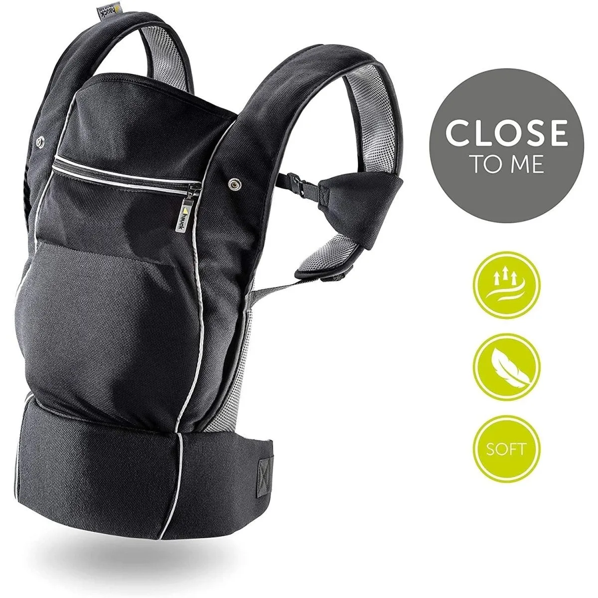 Hauck Close To Me Baby Carrier With 4 Carry Positions- Black