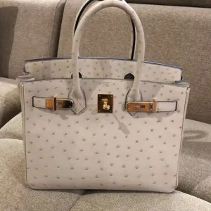 Hermès Birkin 30 Parchemin Ostrich Gold Hardware GHW