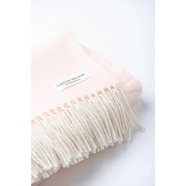 Herringbone Throw in Pink Salt