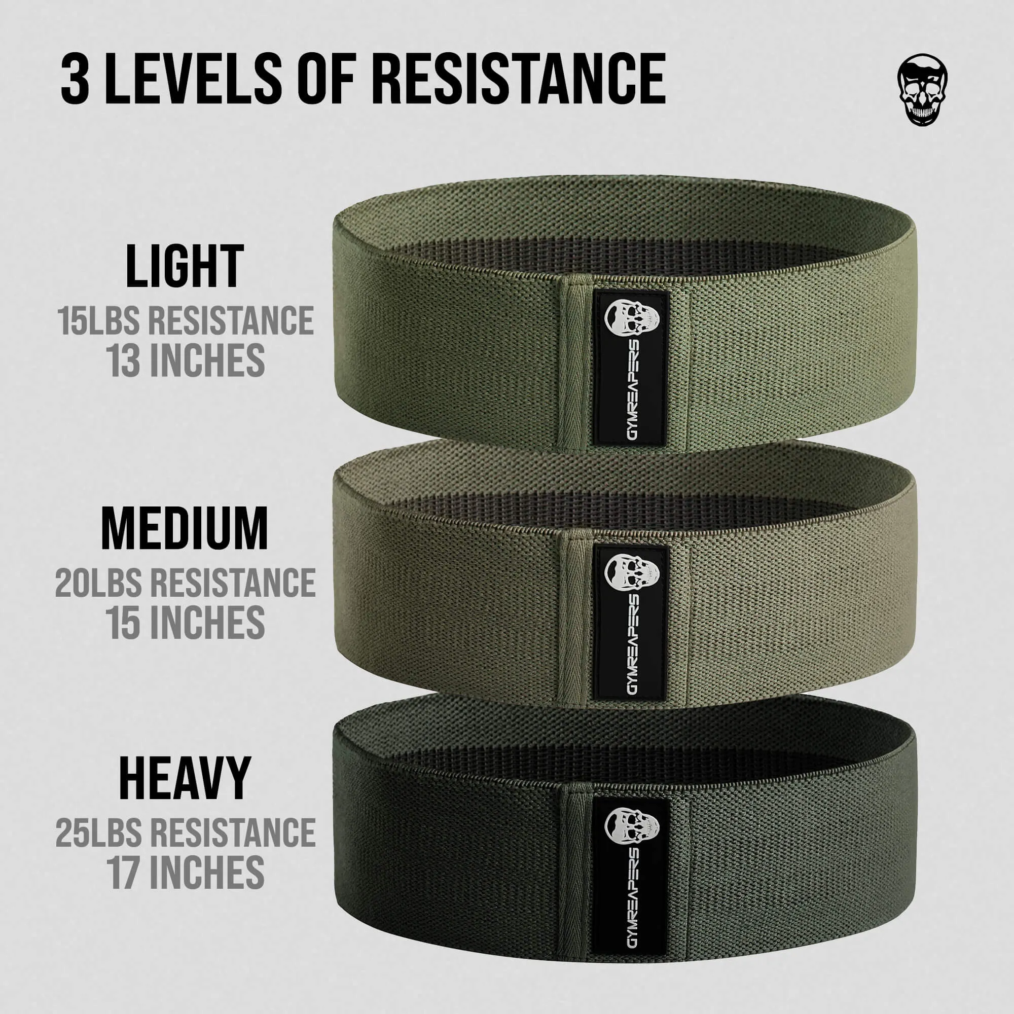 Hip Bands 3-Pack - Military Green