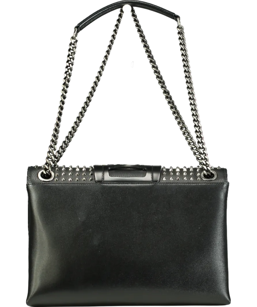 HOGAN Black Studded leather Fold Shoulder Bag