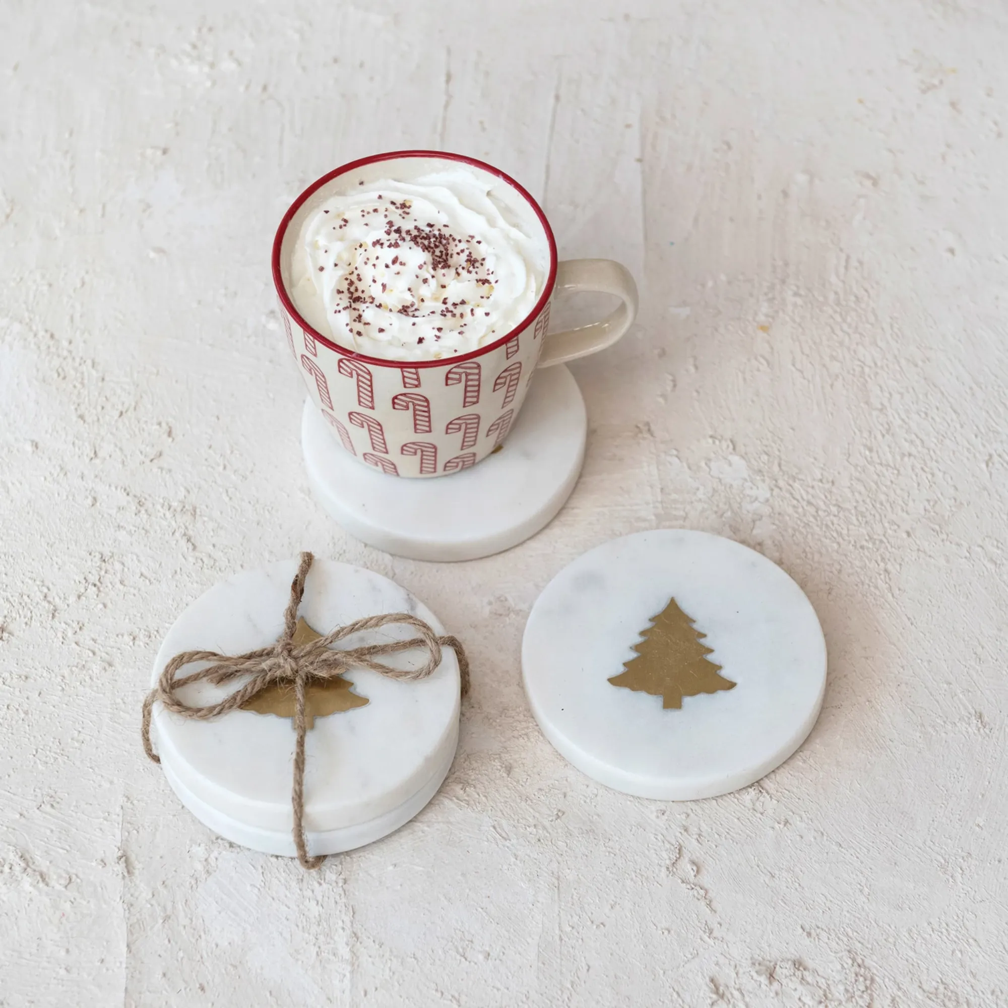 Holiday Marble Coasters