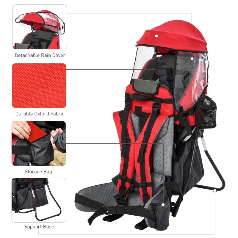 HOMCOM Baby Carrier Backpack - Red