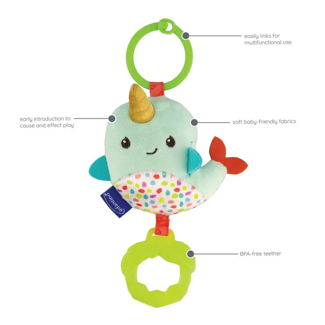 Infantino Chrime & Go Tag Along Pal - Narwhal (0m )