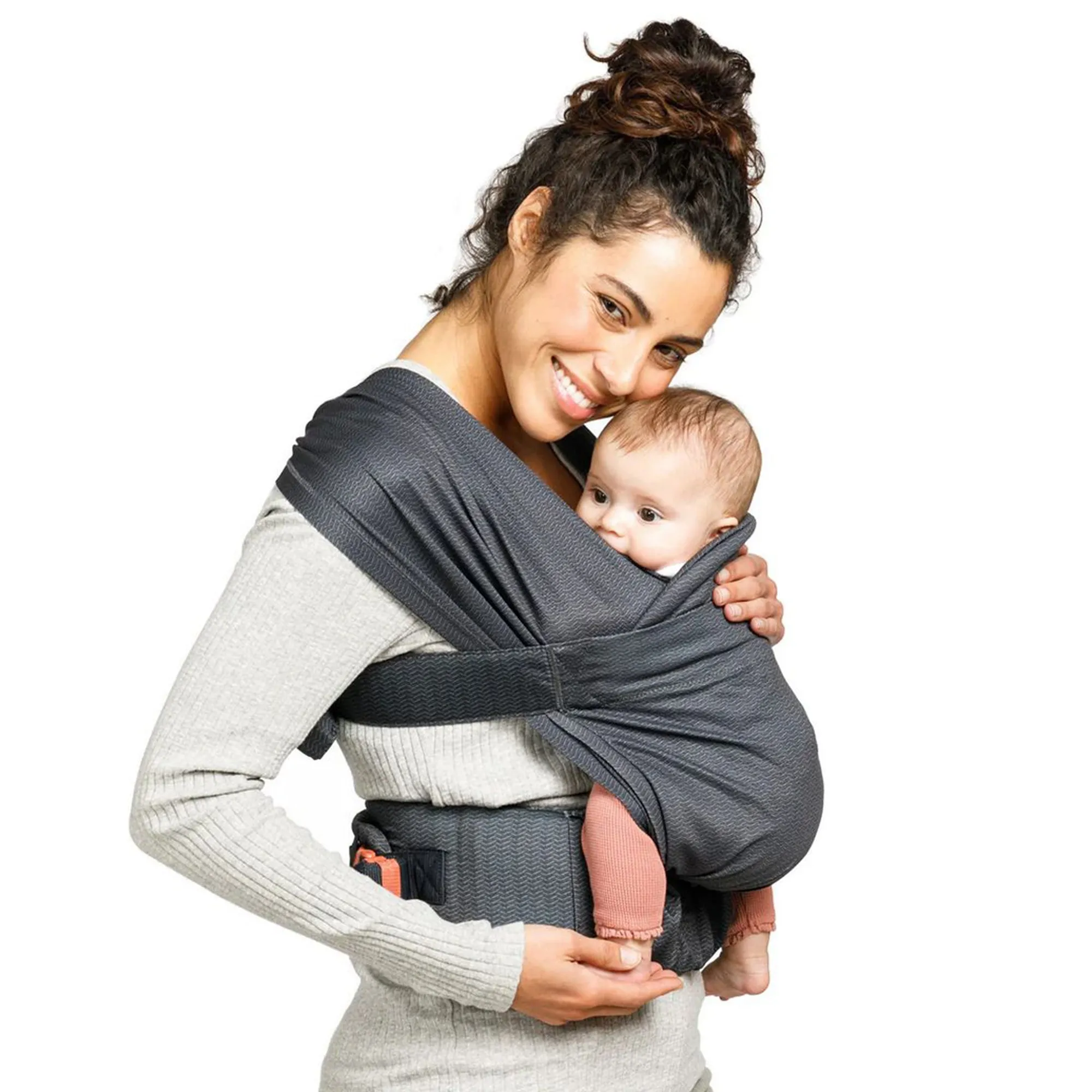 Infantino Hug & Cuddle Adjustable Hybrid Wrap Carrier Black Birth to 12 Months