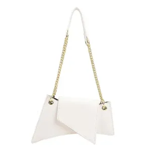 Irregular Shaped With Chain Shoulder Bag