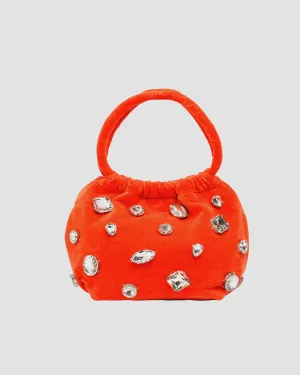 Jolly Rhinestone Velvet Bag