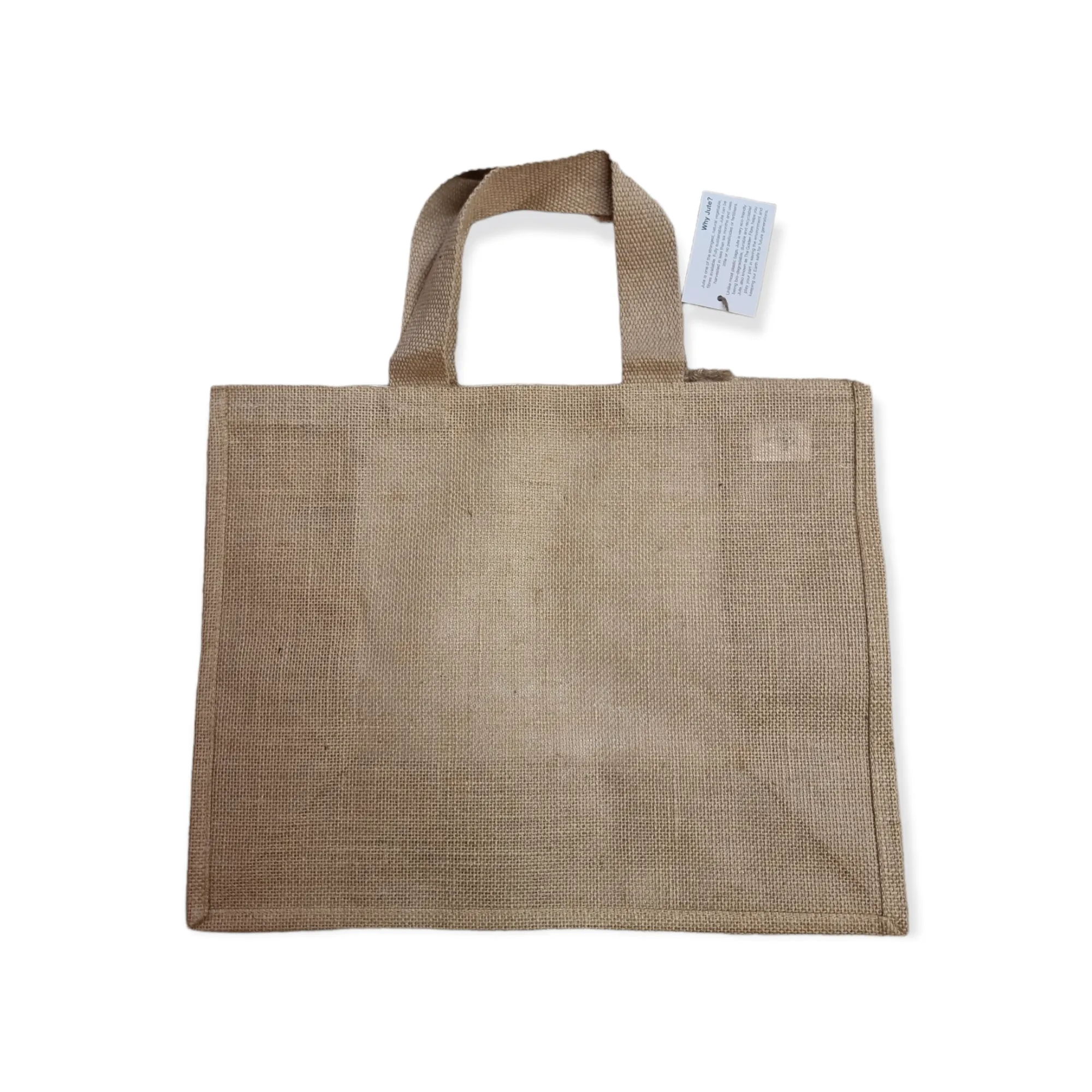 Jute & Polyester Tote Bag - 43 x 34 x 19 cm