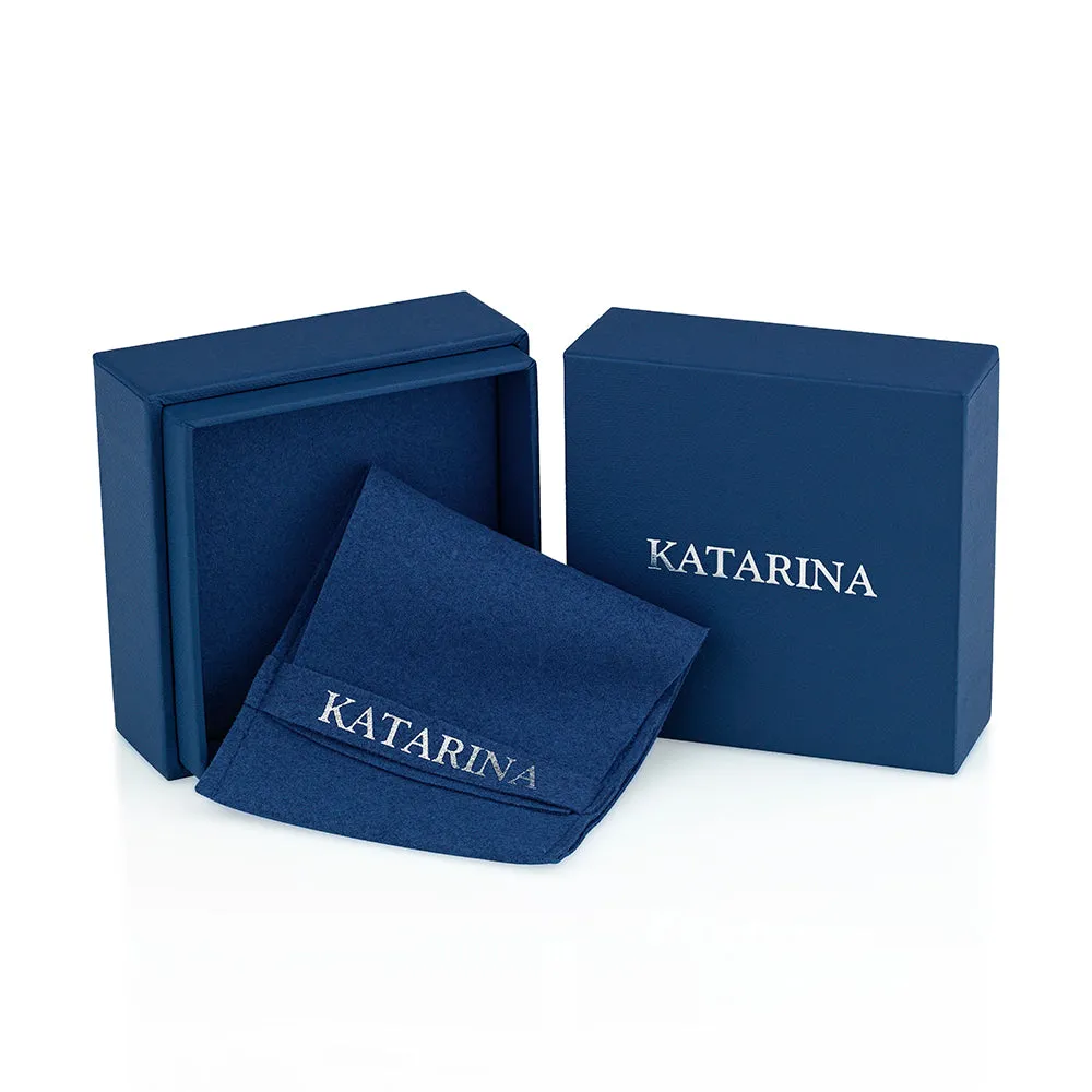 KATARINA 1/4 cttw Channel Set Diamond Huggie Earrings