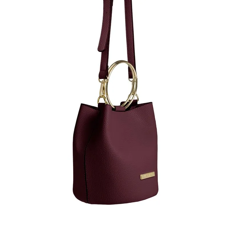 Katie Loxton Suki Mini Bucket Bag in Burgundy