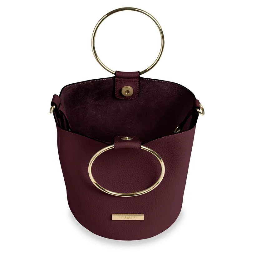 Katie Loxton Suki Mini Bucket Bag in Burgundy