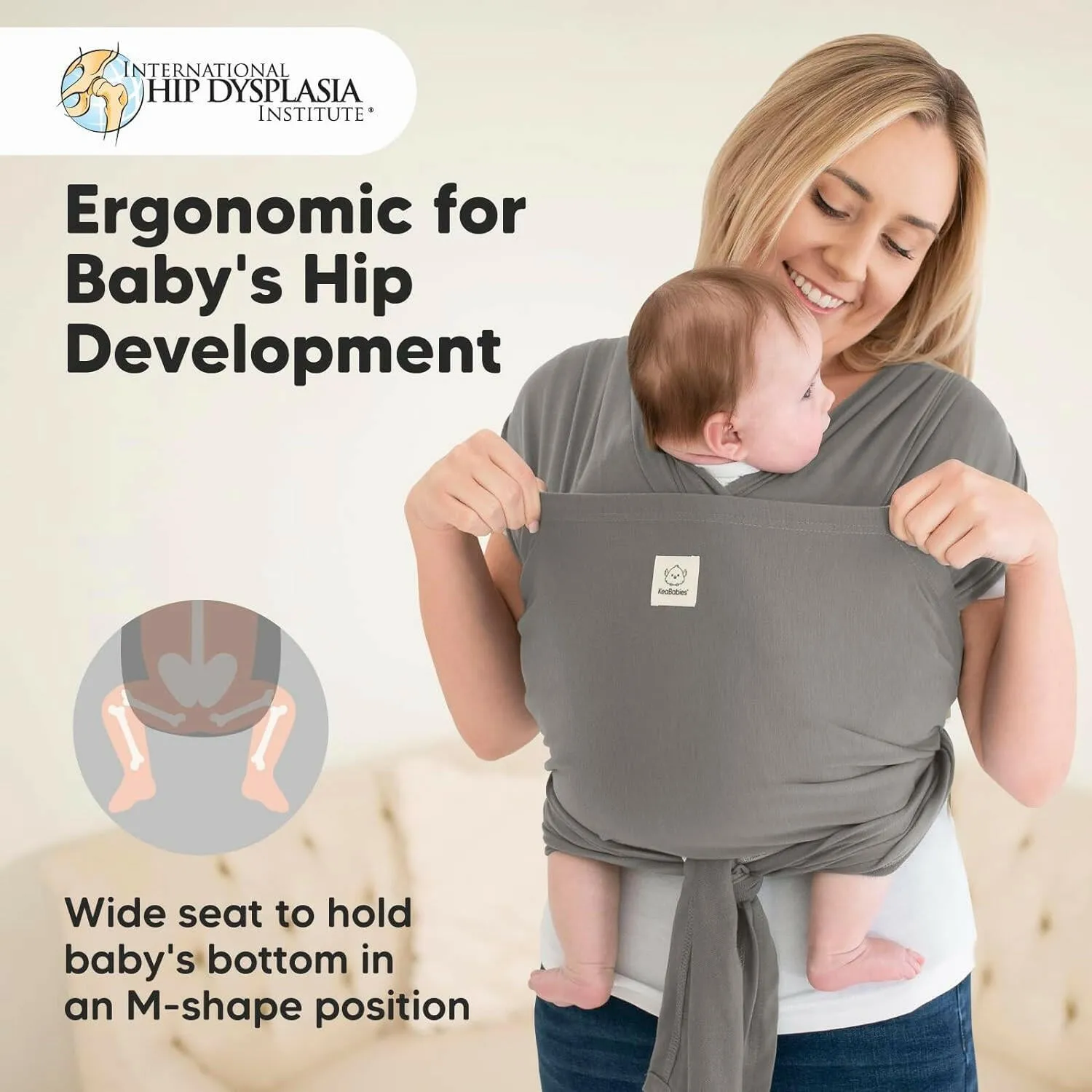 KeaBabies Baby D-Lite Wrap Carrier