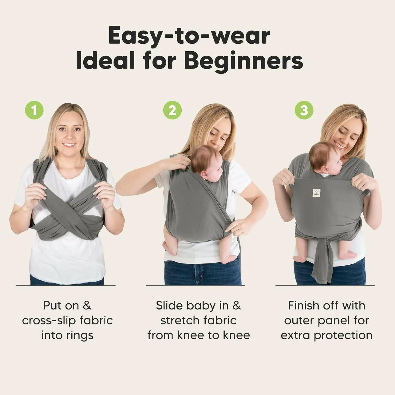 KeaBabies Baby D-Lite Wrap Carrier