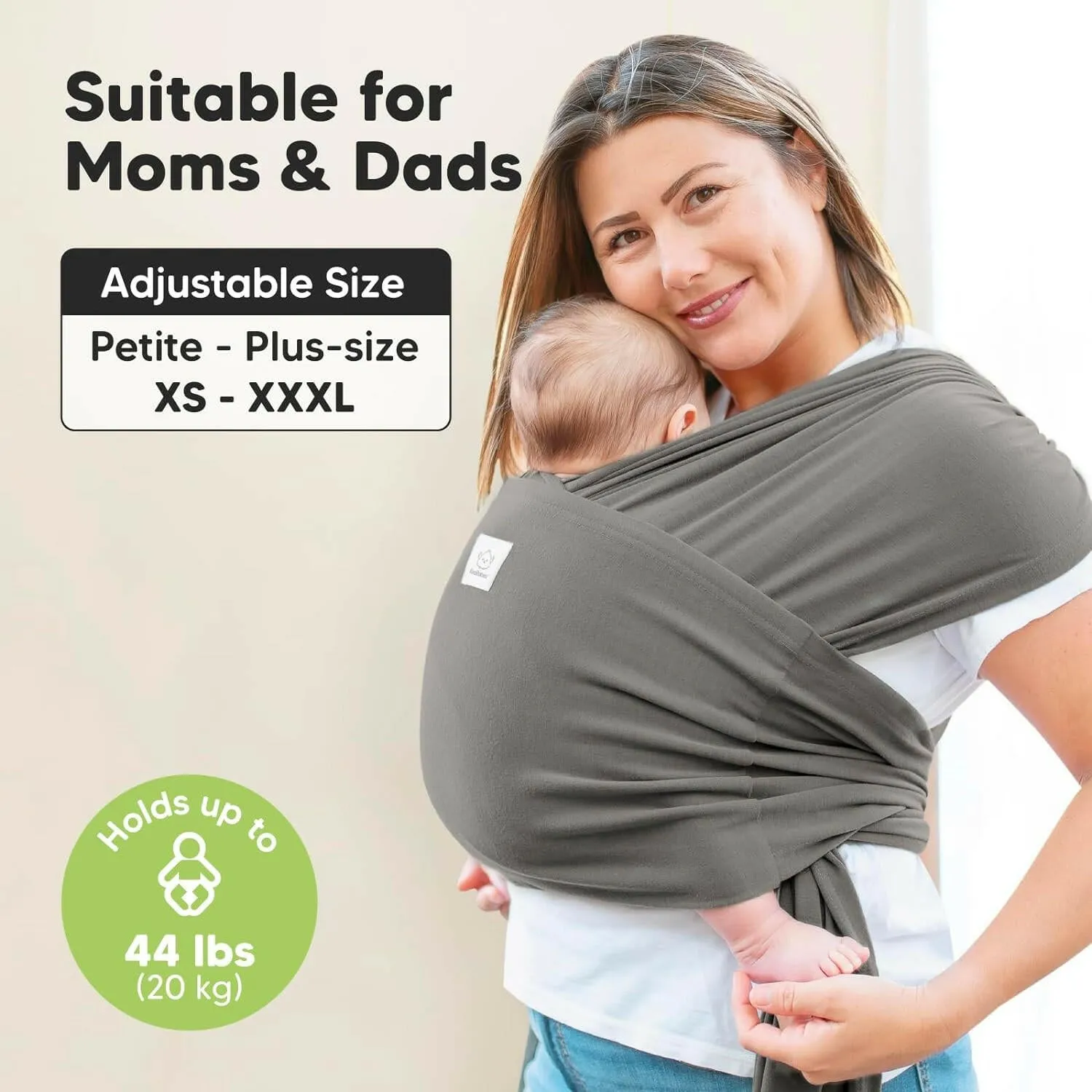 KeaBabies Baby D-Lite Wrap Carrier