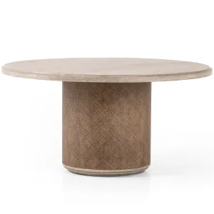 Kiara Round Dining Table, Weathered Blonde