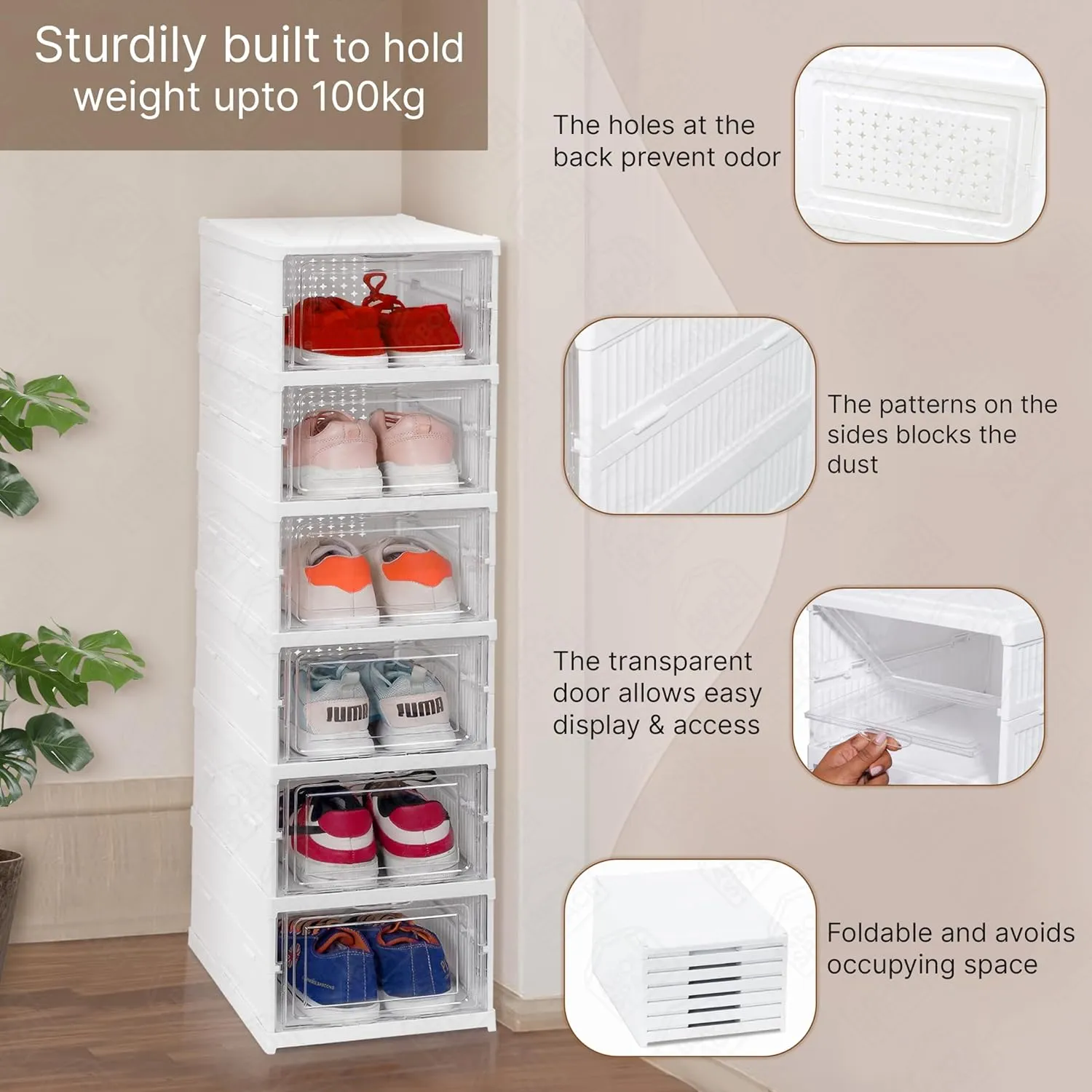 KickStacker - 5 Layer Foldable Shoe Rack