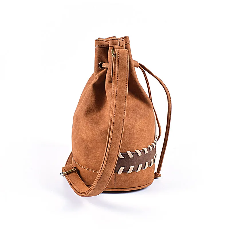 Ladies Casual Shoulder Bucket Bag Crossbody Boho Bag For Women