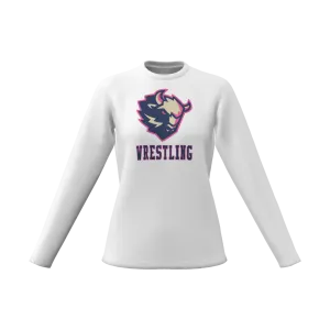 LADY BISON WRESTLING - WHITE LONG SLEEVE