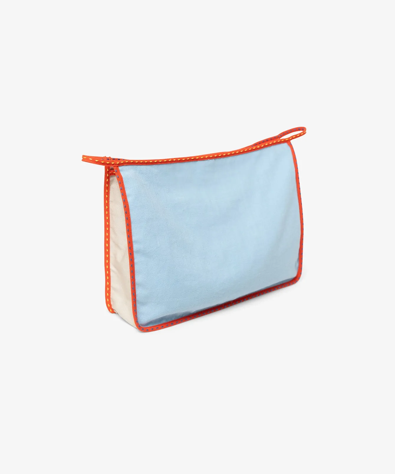 Large Zip Bag, Warm Color Block