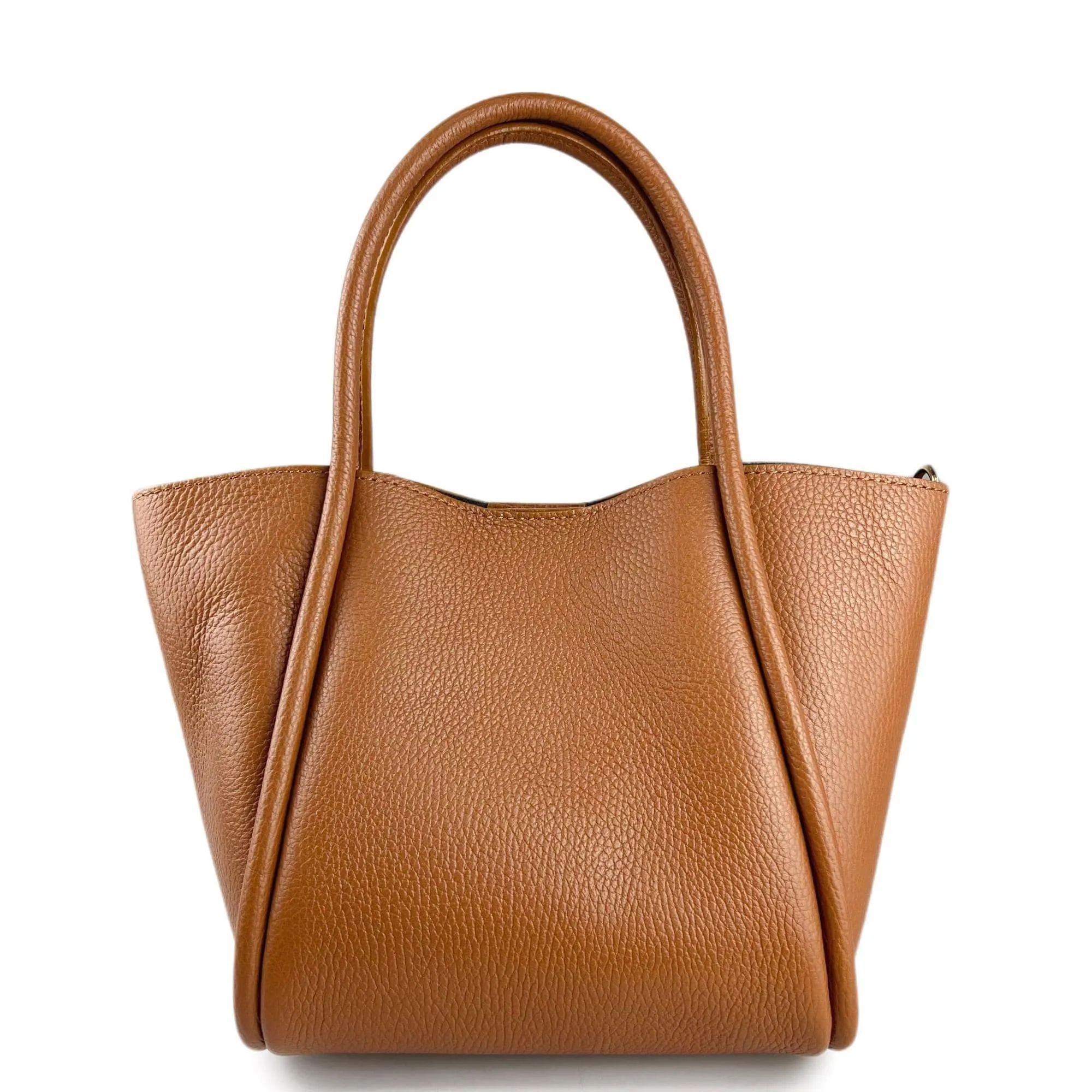 LEATHER BUCKET STYLE HANDBAG